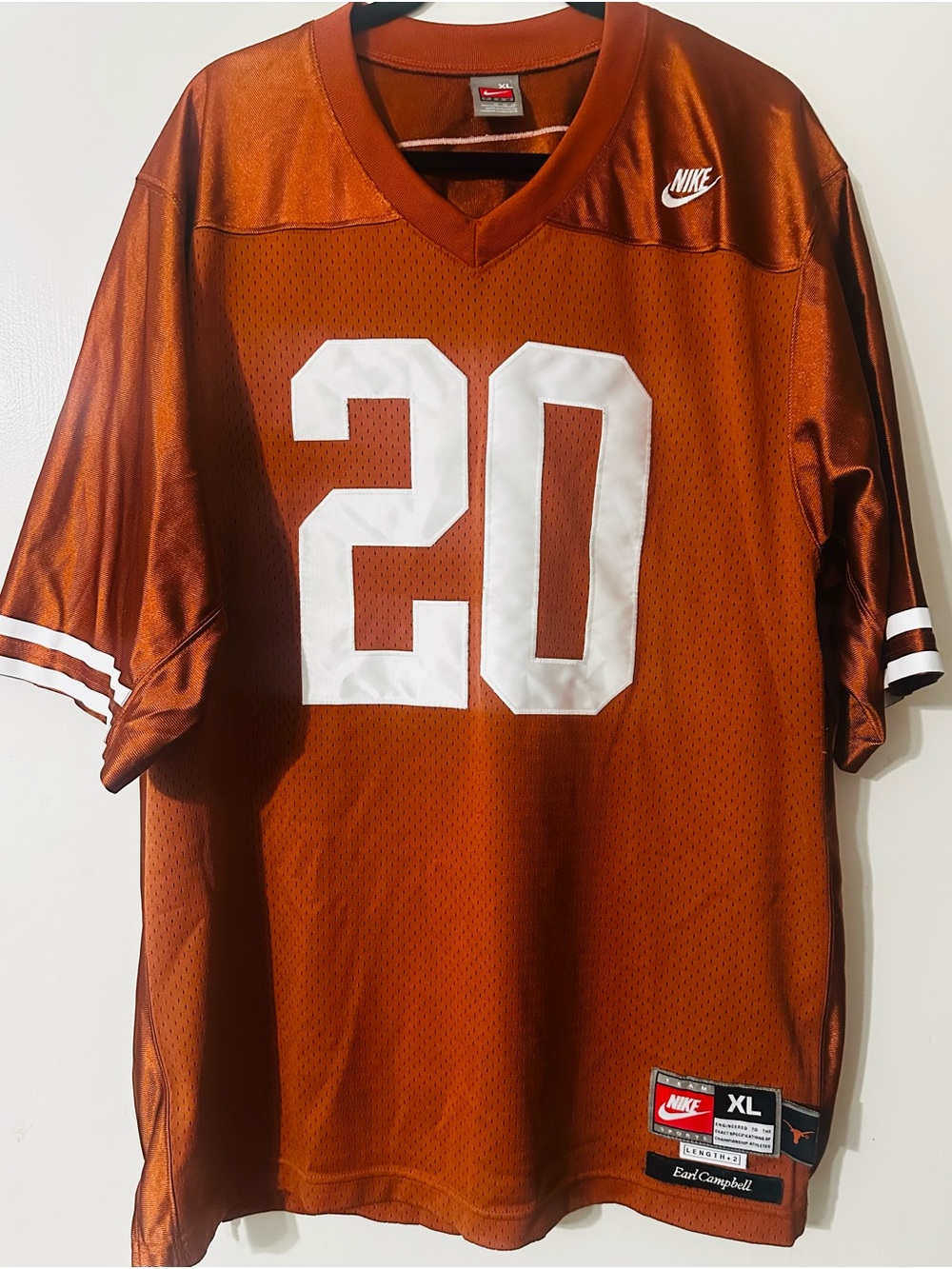 Men’s Nike University of Texas Longhorn Earl Campbell Jersey #20